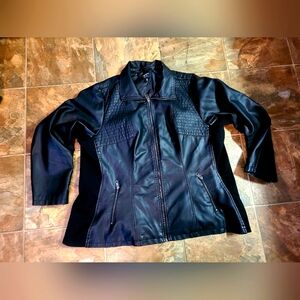 SUPER CUTE  Black Leather Jacket